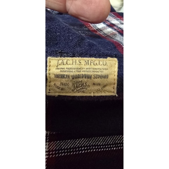 Jachs Flannel Shirt Mens XLT Multicolor‎ Plaid Heavyweight Cotton Button Up - Picture 8 of 9